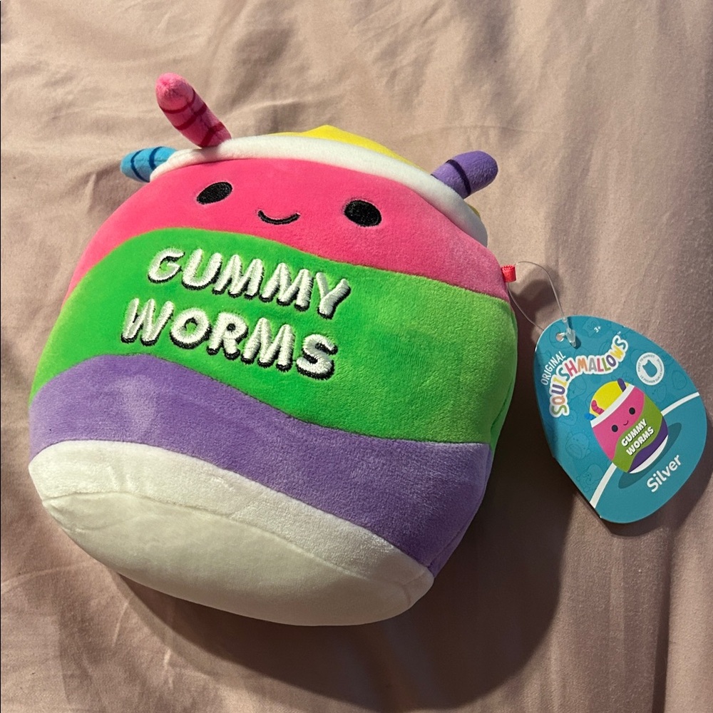 Squishmallows 7.5” Silver Gummy Worms